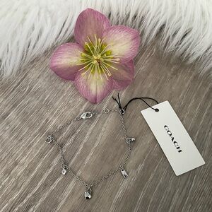 💞 COACH Delicate Silver Charm Bracelet